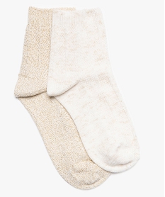 chaussettes fille basse pailletees (lot de 2) beigeA858001_1