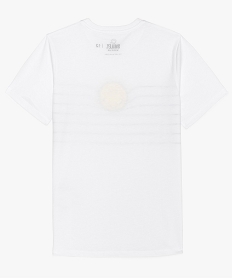 tee-shirt garcon avec rayures et motif colore - smileyworld blancA859701_2