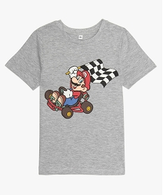 GEMO Tee-shirt garçon à manches courtes – Mario Kart Gris