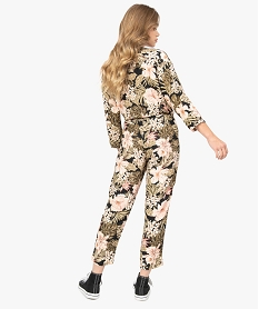 combinaison pantalon femme a motifs fleuris imprimeA866301_3
