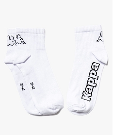 GEMO Chaussettes hommes à tige courte pour le sport – Kappa (lot de 3) Blanc