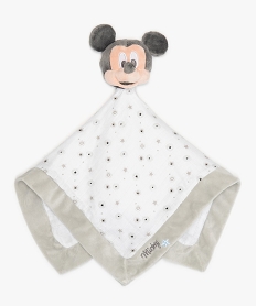 GEMO Doudou plat à motif avec tête de Mickey - Disney Bleu