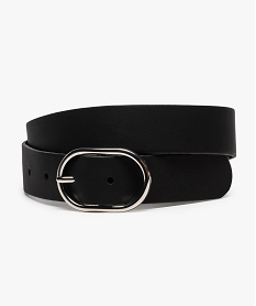 ceinture femme en croute de cuir et boucle ovale noir autres accessoiresA871201_1