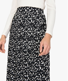 jupe femme plissee a motifs et taille elastiquee imprimeA874301_2