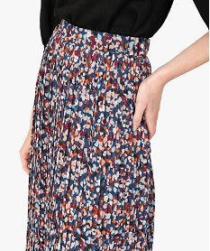 jupe femme plissee a motifs et taille elastiquee imprimeA874401_2