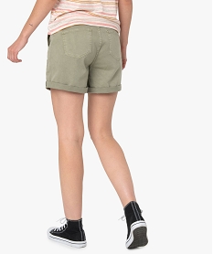 short femme ample en coton stretch vert shortsA876001_3