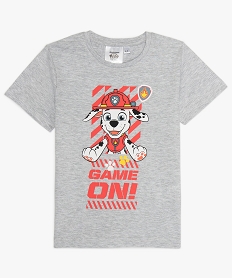 GEMO Tee-shirt garçon avec motif sur lavant - Pat Patrouille Gris
