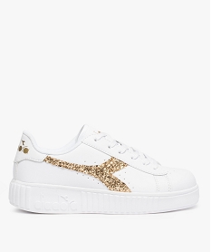 GEMO Baskets femme avec détails brillants - Diadora Game blanc vif