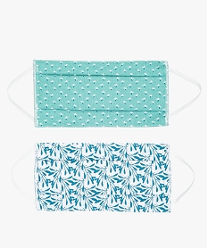 GEMO Masque barrière adulte en tissu Bleu