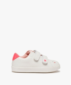 tennis bebe fille a scratch a motif fantaisie et touche fluo blanc baskets et tennisA891001_1