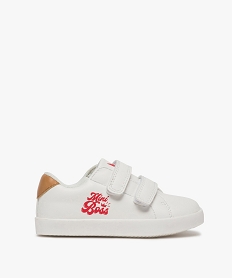 tennis bebe fille a scratchs avec motifs contrastants blanc baskets et tennisA891101_1