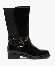 GEMO Bottes fille vernies et zippées Noir