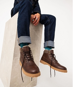 GEMO Boots homme à doublure chaude - Les Supaires marron chine