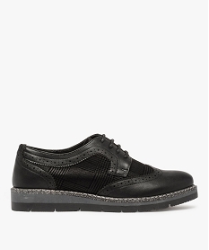 GEMO Derbies femme bimatières avec bout golf noir standard