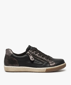 GEMO Tennis femme à détails brillants et lacets pailletés noir standard