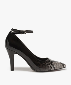 GEMO Escarpins femme vernis à coloris dégradé et bout pointu noir standard