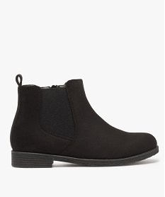 GEMO Boots femme en suédine à tige élastiquée noir standard