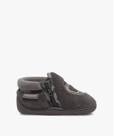 GEMO Chaussons bébé garçon semi-montants zippés - Isotoner Gris