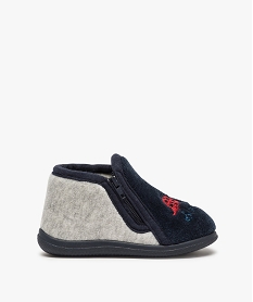 chaussons bebe semi-montants avec dinosaure brode - mieux bleuA928101_1