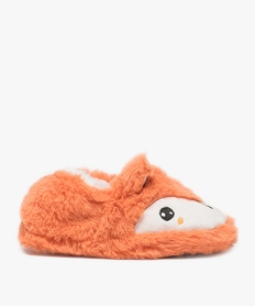 GEMO Chaussons garçon en matière peluche à motif renard Orange