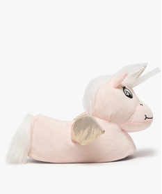 chaussons fille peluches en forme de licorne beigeA932301_1