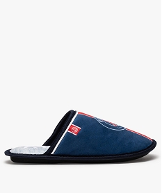 GEMO Chaussons junior garçon mules plates en velours – PSG Foot Bleu