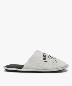 GEMO Chaussons garçon forme mule avec motif jeu vidéo gris standard
