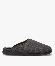 GEMO Chaussons homme forme mule à motif tartan Gris