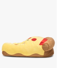 GEMO Chaussons 3D homme forme part de pizza Jaune