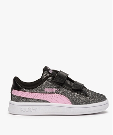 GEMO Tennis bébé fille à paillettes fermeture scratch - Puma Noir