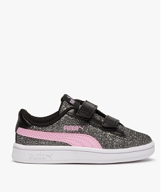 GEMO Tennis fille bicolores à paillettes - Puma Noir