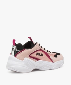 baskets fille running multi-matieres a lacets - fila rose basketsA941301_4