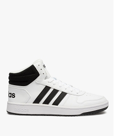 GEMO Baskets homme semi-montantes à lacets - Adidas Hoops Mid Blanc