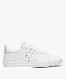 GEMO Baskets femme unies à lacets - Adidas Courtpoint Base Blanc