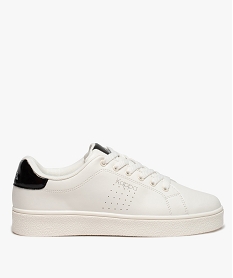 GEMO Baskets femme à lacets et détails contrastants - Kappa Blanc