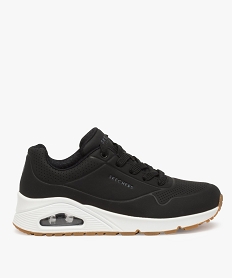GEMO Baskets femme unies à lacets et semelle bulle d’air – Skechers noir standard