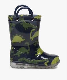 bottes de pluie bebe garcon a anses imprimees dinosaures bleuA950201_1