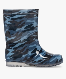 GEMO Bottes de pluie garçon motif camouflage Bleu