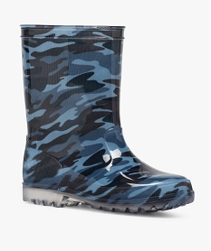 bottes de pluie garcon motif camouflage bleuA951701_2
