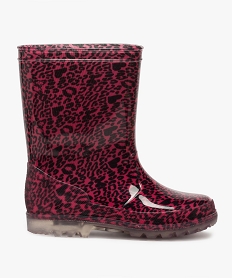 GEMO Bottes de pluie fille imprimées à semelle lumineuse Rose