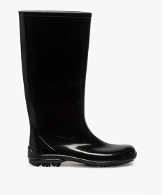 GEMO Bottes de pluie femme unies à semelle crantée Noir