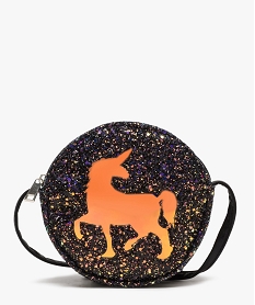 GEMO Sac fille rond à licorne et paillettes Bleu