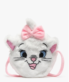 GEMO Sac fille rond zippé en peluche - Les Aristochats Blanc