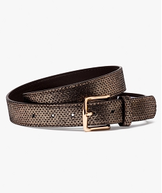 ceinture fille en matiere texturee pailletee jauneA954601_1