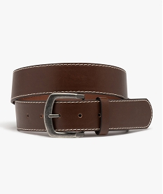 GEMO Ceinture avec large boucle en métal vieilli homme Orange