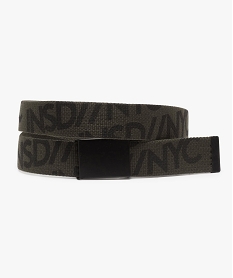 ceinture homme en toile imprimee avec boucle automatique vertA956001_1