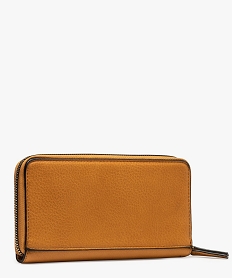 portefeuille femme bi-matieres avec clous metalliques jauneA957401_2