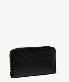 portefeuille femme en matiere texturee noirA957601_2