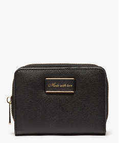 GEMO Portefeuille femme avec inscription sur l’avant Noir