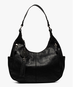 sac femme porte epaule avec zips et pampilles noir sacs a mainA962601_1